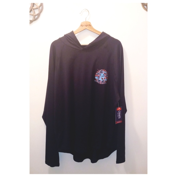 Chaps Long Sleeve Graphic Rash Guard Hoodie with UPF 50+ - Picture 7 of 10